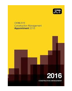JCT Construction Management Appointment (CM/A)