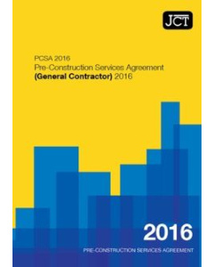 JCT Pre-Construction Services Agreement (General Contractor) 2016 (PCSA)