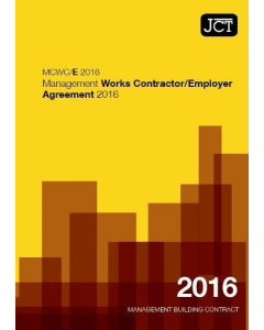 JCT Management Works Contractor/Employer Agreement 2016 (MCWC/E)