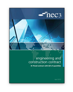 NEC3: Engineering and Construction Contract Option B: priced contract with bill of quantities