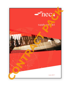 NEC4 Supply Contract Pack