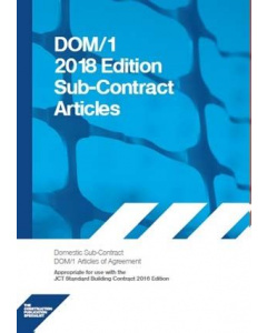 DOM1 2016 Domestic Sub-contract Articles