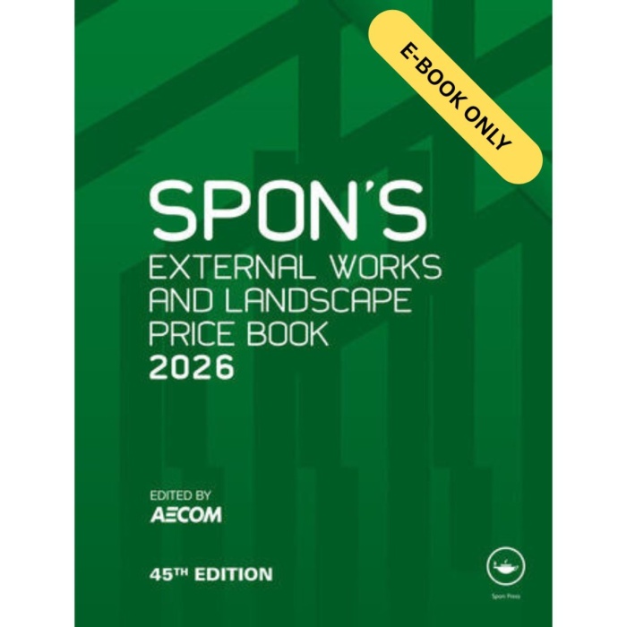 Spon's External Works and Landscape Price Book 2026 (E-book Only)