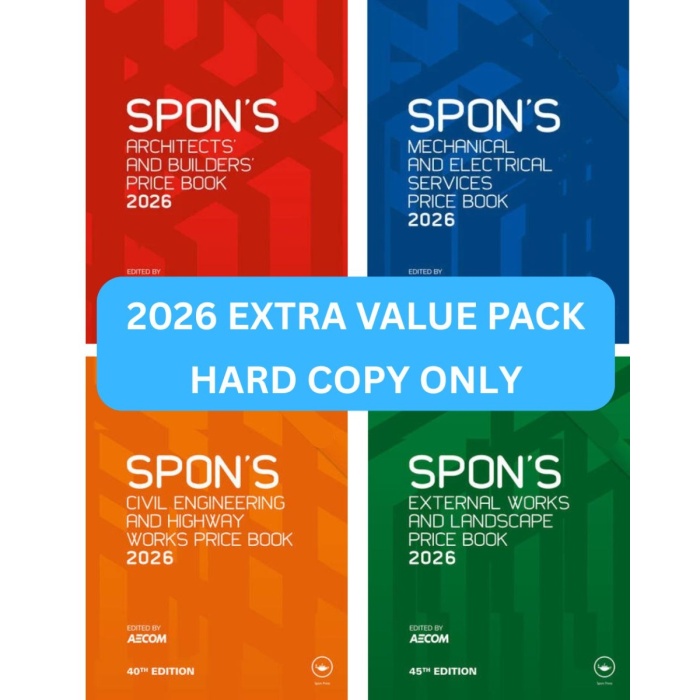 Spon's Price Books 2026 (Hard Copy Only) - Extra Value Pack